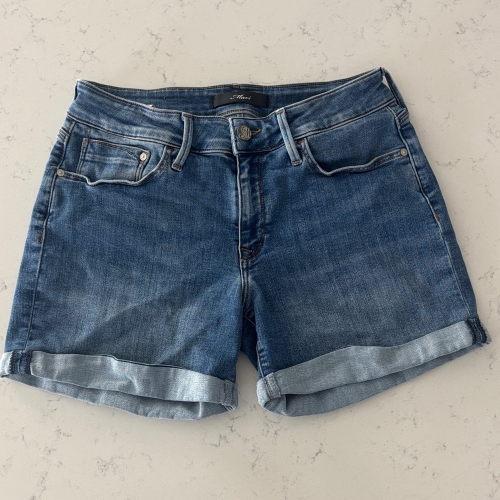 Mavi Women's Medium Blue Rolled Cuff Denim Shorts